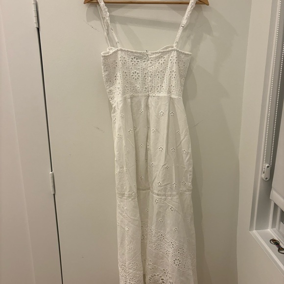 Karina Grimaldi White Eyelet Midi Dress - Picture 4 of 5